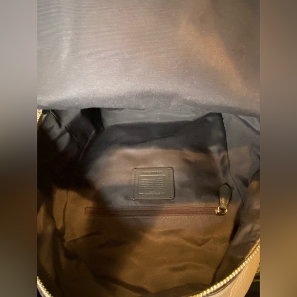 Coach Crome Metallic Taupe Backpack Pebbled Leather Excellent Condition - Picture 13 of 14